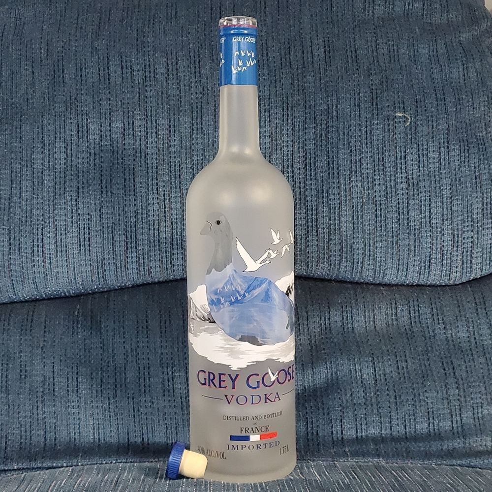 Grey Goose Frosted Empty Vodka Bottle